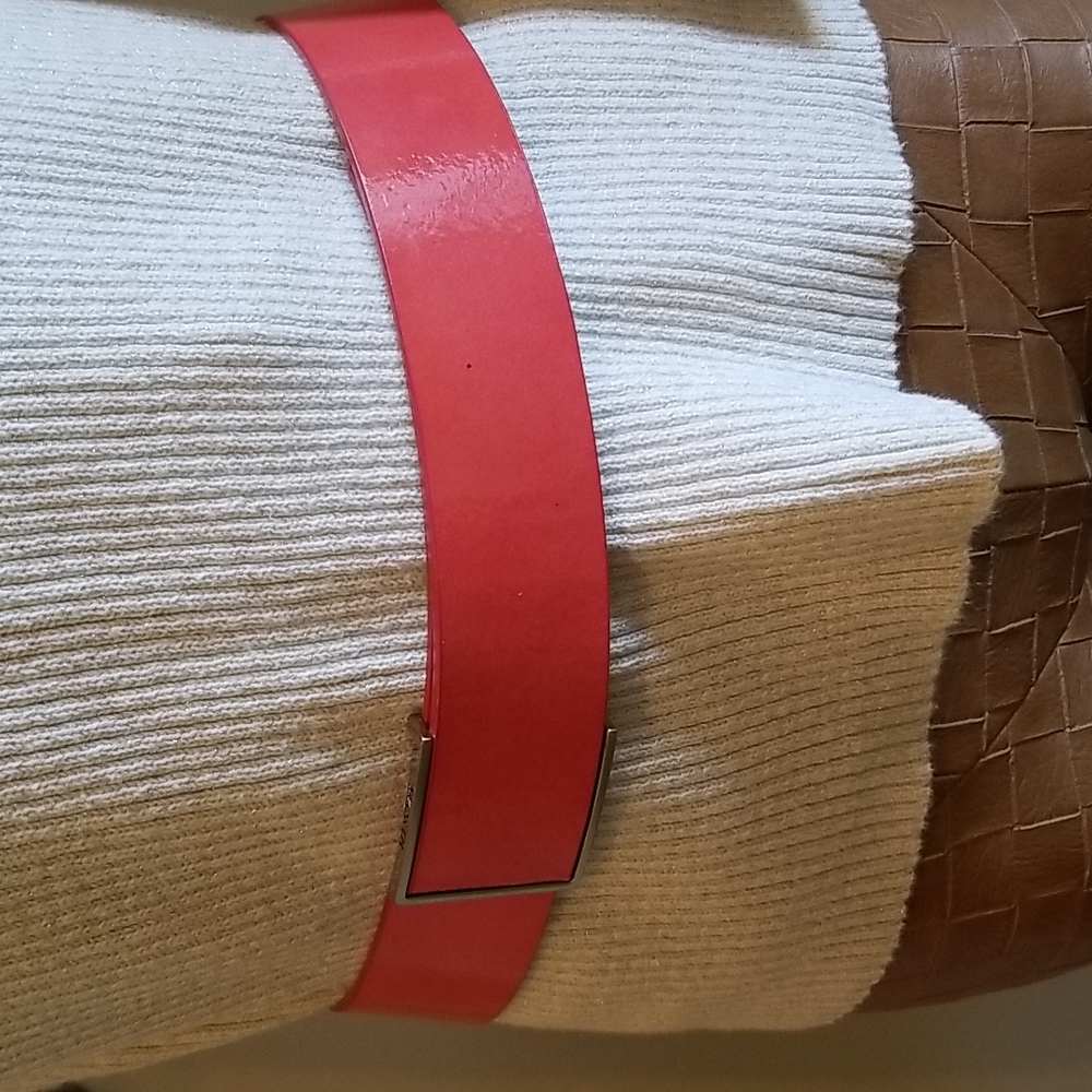 Popscile Red, Patent Leather Belt
